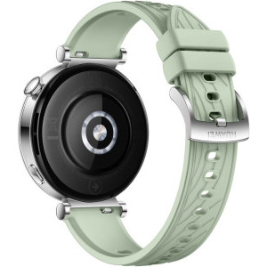 Huawei Watch GT 4, 41mm Stainless Steel, curea Green Fluoroelastomer