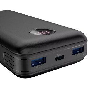 Canyon CNE-CPB2002B, 2x USB, 1x USB-C, 20000 mAh, 5A, Black