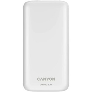 Canyon PB-301, 30000 mAh, 2x USB, 1x USB-C, cu tehnologia PD 20W/QC 3.0, White
