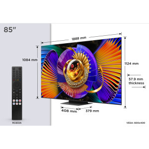 TCL Smart TV SQD-MiniLed 85C7L Seria C7L 214cm 4K UHD HDR
