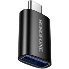 Cablu de date / adaptor Borofone BV26C Adaptor OTG, USB-C Male la USB Female, Black