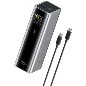 Cuktech 2C1A, 20000 mAh, 1x USB, 2x USB-C, 210 W, Display, Grey