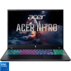Laptop Acer Gaming 16''  Nitro V 16 ANV16-I31, WUXGA IPS 165Hz, Procesor Intel® Core™ 7 240H (24M Cache, up to 5.20 GHz), 16GB DDR5, 512GB SSD, GeForce RTX 5060 8GB, No OS, Obsidian Black