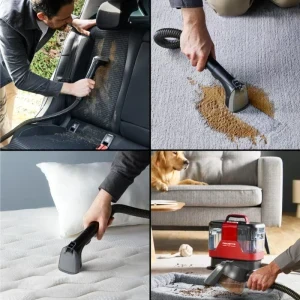 Rowenta Clean It Hot & Cold IN7020F0, cu spalare, 1150W, 1.5L, Rosu/Gri