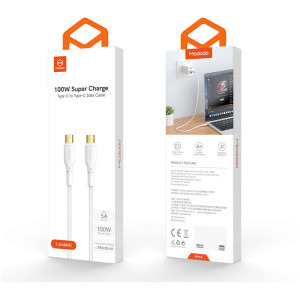 Mcdodo USB-C Male la USB-C Male, 100W, 1.2m, Alb