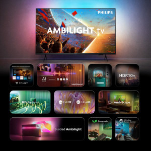 Philips Smart TV 65PUS8001/12 Seria PUS8001/12 164cm 4K UHD HDR Ambilight pe 3 laturi