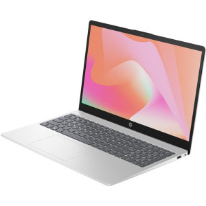 HP 15.6'' 15-fd1024nq, FHD, Procesor Intel® Core™ 5 120U (12M Cache, up to 5.00 GHz), 8GB DDR4, 256GB SSD, Intel Graphics, Free DOS, Natural Silver