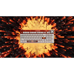 QwertyKey 100 Apex RGB White Tactil Prelubrifiat V2 Switch Mecanica