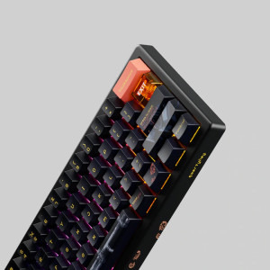 QwertyKey 61 Pro Fallout RGB Black Liniar Prelubrifiat V2 Switch Mecanica