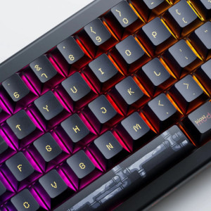 QwertyKey 61 Pro Fallout RGB Black Liniar Prelubrifiat V2 Switch Mecanica