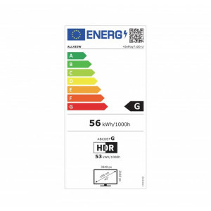Allview Smart TV Android 43ePlay7100-U Seria ePlay7100-U 109cm argintiu-negru 4K UHD HDR