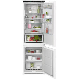 Combina frigorifica AEG incorporabila TSC8M181DS, 248 L, Clasa D, No Frost, TwinTech, GreenZone+, Extra Chill, Control electronic, 178 cm