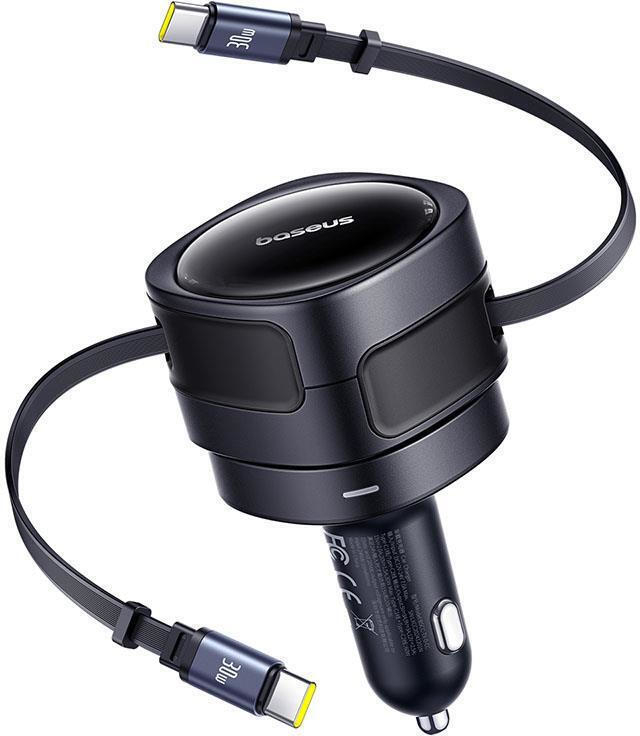 Incarcator auto Baseus C00035507121-01, 2x USB-C, 60 W, Black