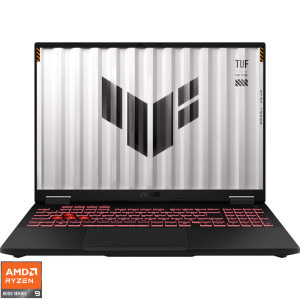 Laptop ASUS Gaming 16 TUF A16 FA608PM, FHD+ 165Hz, Procesor AMD Ryzen™ 9 8940HX (64M Cache, up to 5.3 GHz), 16GB DDR5, 1TB SSD, GeForce RTX 5060 8GB, No OS, Jaeger Gray
