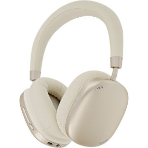 Casti Tellur Over-Ear, Shade, Bluetooth 5.3, ANC, Multipoint, autonomie 50h, Beige + Cablu USB la USB-C + Cablu audio