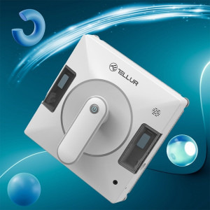 Tellur Robot curatare geamuri WiFi RWC02, 2 rezervoare de apa, anti cadere, Alb