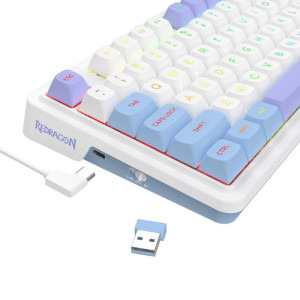 Redragon Cyrus Pro Alb-Mov RGB Switch-uri Liniare Redragon Gri Mecanica