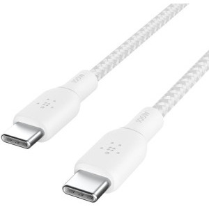 Belkin BoostCharge Braided, USB-C Male la USB-C Male, 100W 3m, White