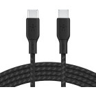 Cablu de date / adaptor Belkin BoostCharge Braided, USB-C Male la USB-C Male, 100W 3m, Black