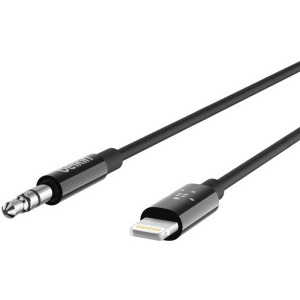 Belkin Lightning Male la Jack 3.5 mm Male, 0.9m, Black