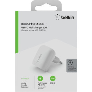 Belkin 20W PD 1x USB-C, White
