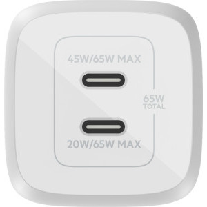 Belkin GaN 65W 2x USB-C, White