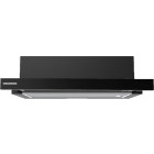 Hota incorporabila Heinner telescopica HTCH-MD600GBK, Putere de absorbtie 630 m3/h, Clasa C, 2 trepte de viteza, Iluminare LED, 60 cm, Negru