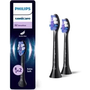 Philips Sonicare Rezerve periuta de dinti electrica Sensitive HX6052/88 Negru, 2 buc