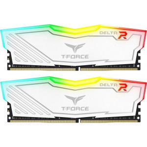 TeamGroup T-Force Delta RGB White 16GB DDR4 3000MHz CL16 Dual Channel Kit