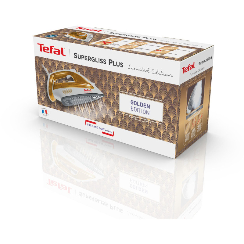 Tefal Fier de calcat Ultimate Pure FV3940, 2400W, 35g/min, Alb/Galben ...