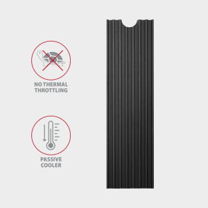 AXAGON Cooler Pasiv CLR-M2L3, Pentru M.2 SSD 80mm, Aluminiu, paduri termice silicon incluse, inaltime 3mm