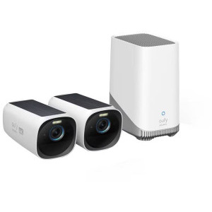 eufy Kit supraveghere video eufyCam S330, 4K Ultra HD, Incarcare solara, Homebase 3 + 2 camere video