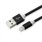 Cablu de date / adaptor SBOX USB Male la Lightning Male, 1.5 m, Black