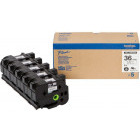 Consumabil Brother Banda Laminata HGe-261V5 36 mm black on white 5-Pack