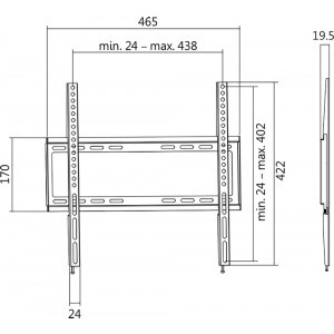 Logilink BP0009, 32 - 55 inch, negru
