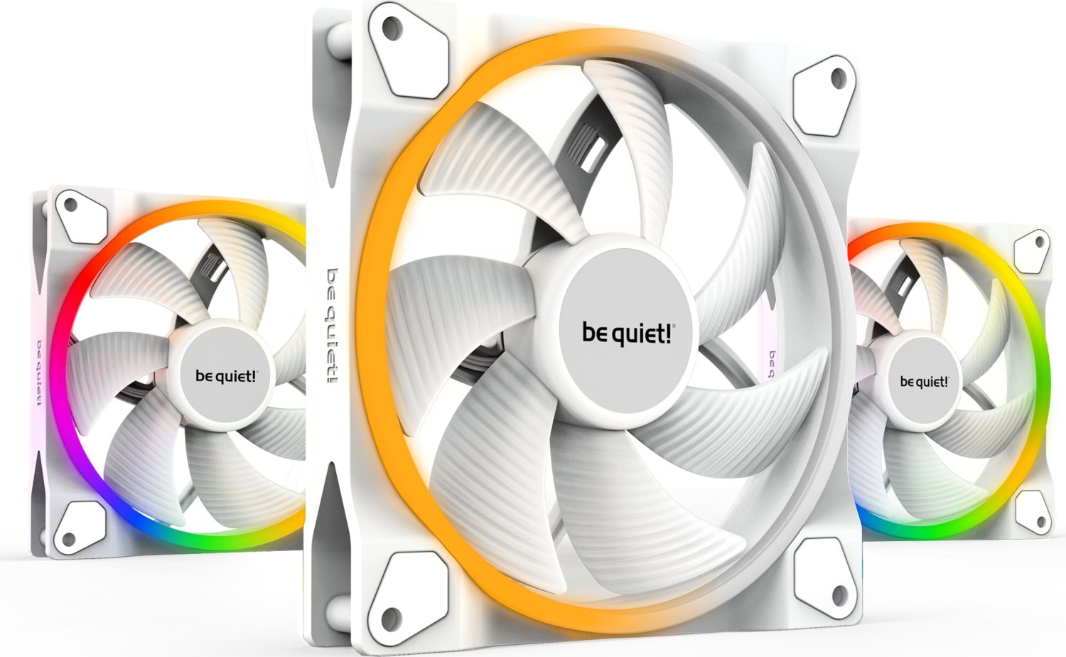 Ventilator / radiator be quiet! LIGHT WINGS White RGB 140mm PWM Three Fan Pack