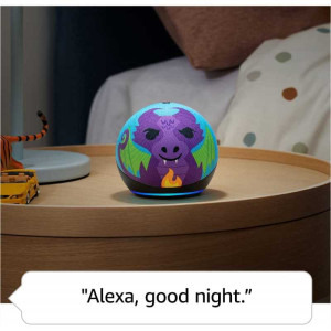 Amazon Echo Dot 5 Kids, Control Parental, Wi-Fi, Bluetooth, Fire Dragon