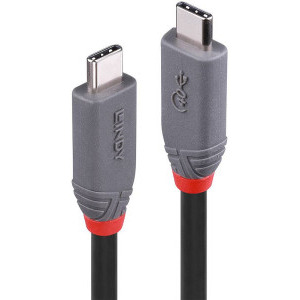 LINDY Anthra, USB 4.0 Male tip C - USB 4.0 Male tip C, 0.8m, negru-gri