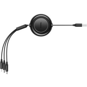Baseus 3-in-1 Bright Mirror 2, USB Male la microUSB, USB-C, Lightning Male, 1.1 m, Black, amperaj maxim suportat 3A
