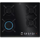 Plita incorporabila Electrolux KGG643753K, Gaz, 4 arzatoare, Aprindere electrica, Gratare fonta, Timer electronic, Conectivitate hota, 60 cm, Negru