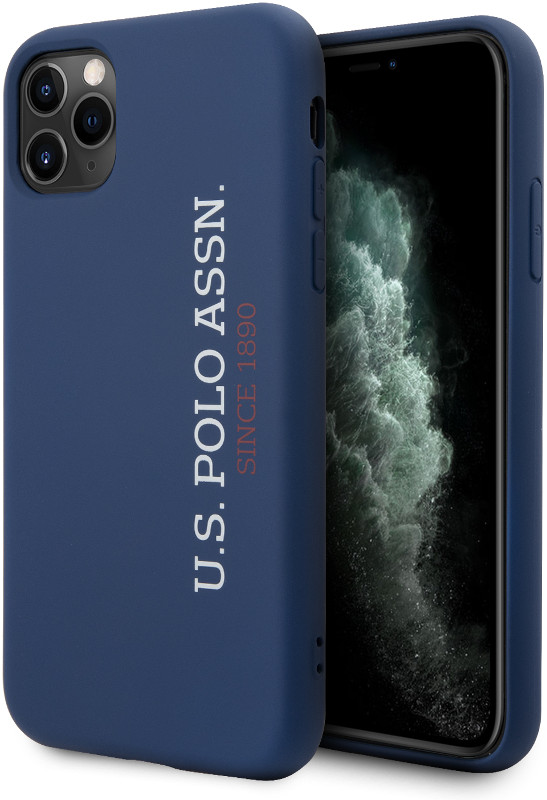 US Polo Protectie pentru spate Silicon Kryt Blue pentru iPhone 11 Pro