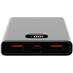 Allity APB-100, 10000 mAh, 2x USB, 1x USB-C, 22.5 W, QuickCharge, Display, Silver