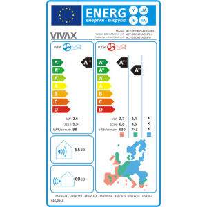 VIVAX R-Design Silver, 9000 BTU, Clasa A+++/A++, Wi-Fi, Inverter, Golden Fin, Ionizator + Kit instalare inclus