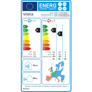 VIVAX R-Design Gold, 12000 BTU, Clasa A+++/A++, Wi-Fi Ready, Inverter, Golden Fin, Ionizator