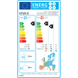 VIVAX H+ Design Mirror, 18000 BTU, Clasa A++/A+, Wi-Fi Ready, Inverter, Golden Fin, Ionizator