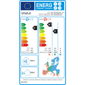 VIVAX H+ Design Gold, 18000 BTU, Clasa A++/A+, Wi-Fi, Inverter, Golden Fin, Ionizator + Kit instalare inclus