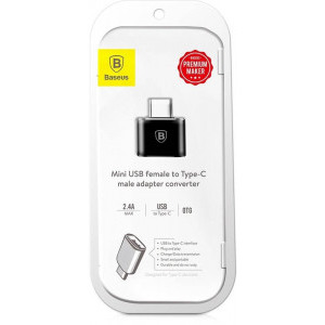 Baseus Adaptor CATOTG-01, USB-C Male la USB Female, Black