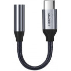 Cablu de date / adaptor Ugreen Adaptor, USB-C male la Jack 3.5 mm Female, 0.1 m, Grey