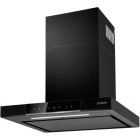 Hota Turbionaire decorativa TEV60WB,, Putere de absorbtie 800 m3/h, Senzor temperatura, Aspiratie perimetrala, Iluminare LED, Clasa A++, 60 cm, Negru