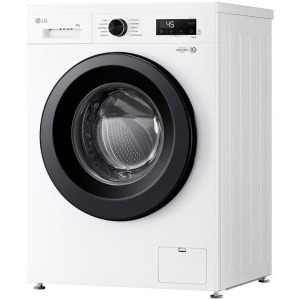 LG F4X1008NWK, 8 kg, 1400 RPM, Clasa A, Inverter Direct Drive, Steam, ThinQ, Alb